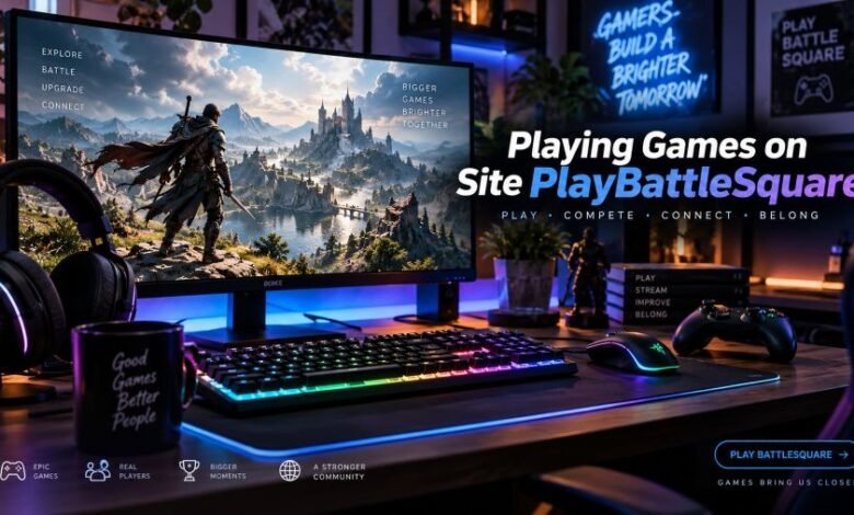 Playing Games on Site PlayBattleSquare